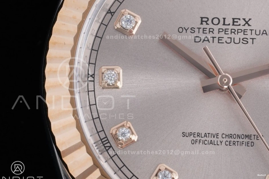 126331 Best SH3235 RG Jubilee Diamonds 1:1 SS DateJust Steel 41 on Dial Bracelet RG Edition Clean 904L 0325